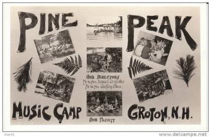 Groton NH New Hampshire, Pine Creek Music Camp, Multi-views, c1940s Vintage Real Photo Postcard