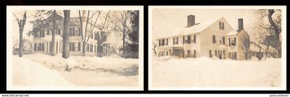 NORTHAMPTON (MA) The Oldest House in Northampton - Set of 2 Real Photo Postcards - Year 1920