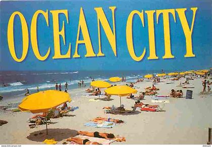 Etats Unis - Ocean City - Sunbathers and umbreltas dot the beach - Plages - Carte Neuve - CPM - Voir Scans Recto-Verso