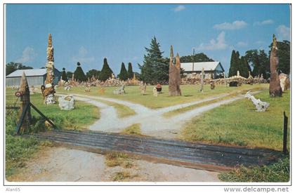 Wynnewood OK Oklahoma, HH Martin's Outdoor Geological Museum Roadside Attraction, c1960s Vintage Postcard