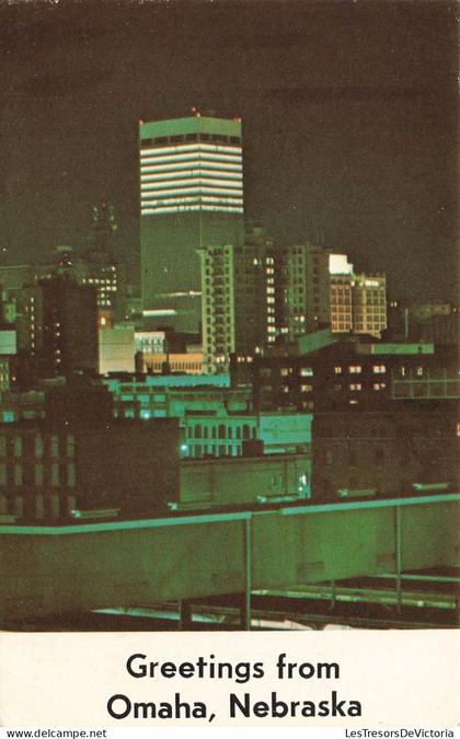 ETATS-UNIS - Omaha - Nebraska - A night view of Omaha - Carte Postale