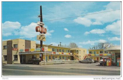 Reno NV Nevada, Jackpot Motel, Gas Station Pumps, Lodging, Auto, c1960s Vintage Postcard