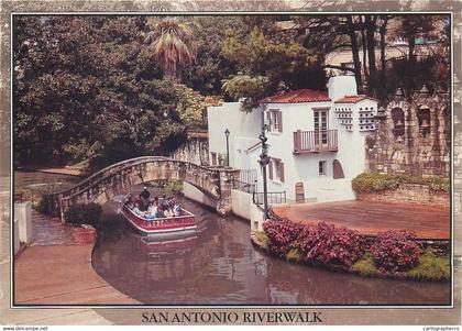 Postcard USA TX Texas San Antonio riverwalk 1987 Arneson theatre