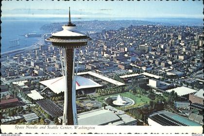 71451820 Seattle Space Needle and Seattle Center Fountain Stadium Exhibition Hal