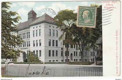 WATERBURY - CONN. - UNITED STATES - CROSBY HIGH SCHOOL - VIAGG. 1910 -89117-