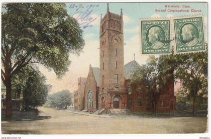 WATERBURY - CONN. - UNITED STATES - SECOND CONGREGATIONAL CHURCH - VIAGG. 1910 -89113-