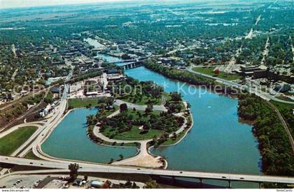 72646530 Janesville_Wisconsin Memorial Bridge Veterans Memorial Traxler Park aer