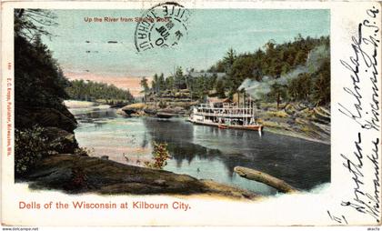 PC US, WI, KILBOURN CITY, DELLS OF THE WISCONSIN, Vintage Postcard (b54617)