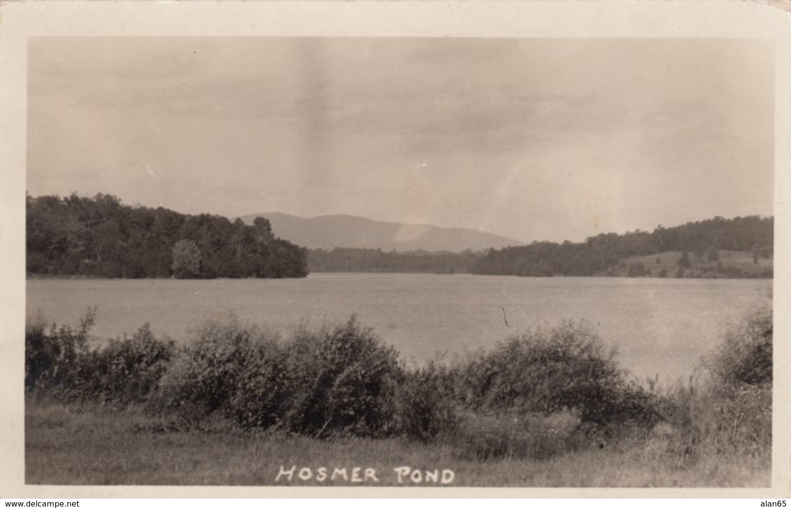 Vermont, Hosmer Pond Barton VT Green Mountain Studio c1920s/30s Vintage Real Photo Postcard