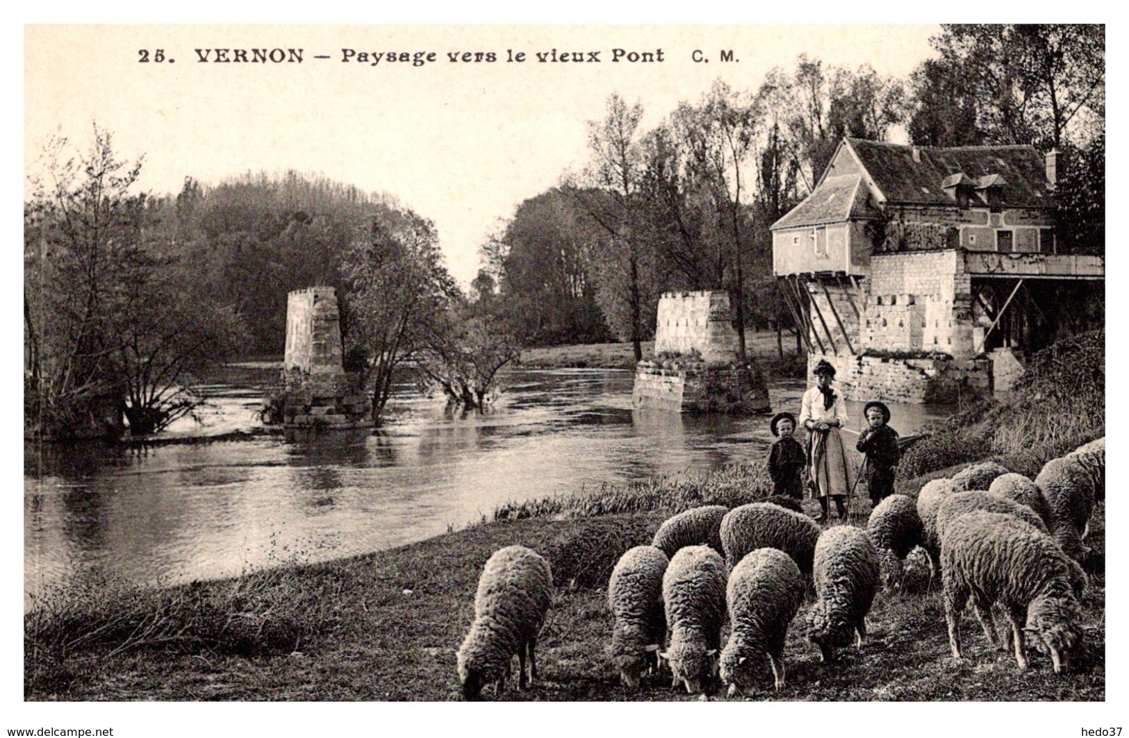 Vernon - Paysage vers le Vieux Pont