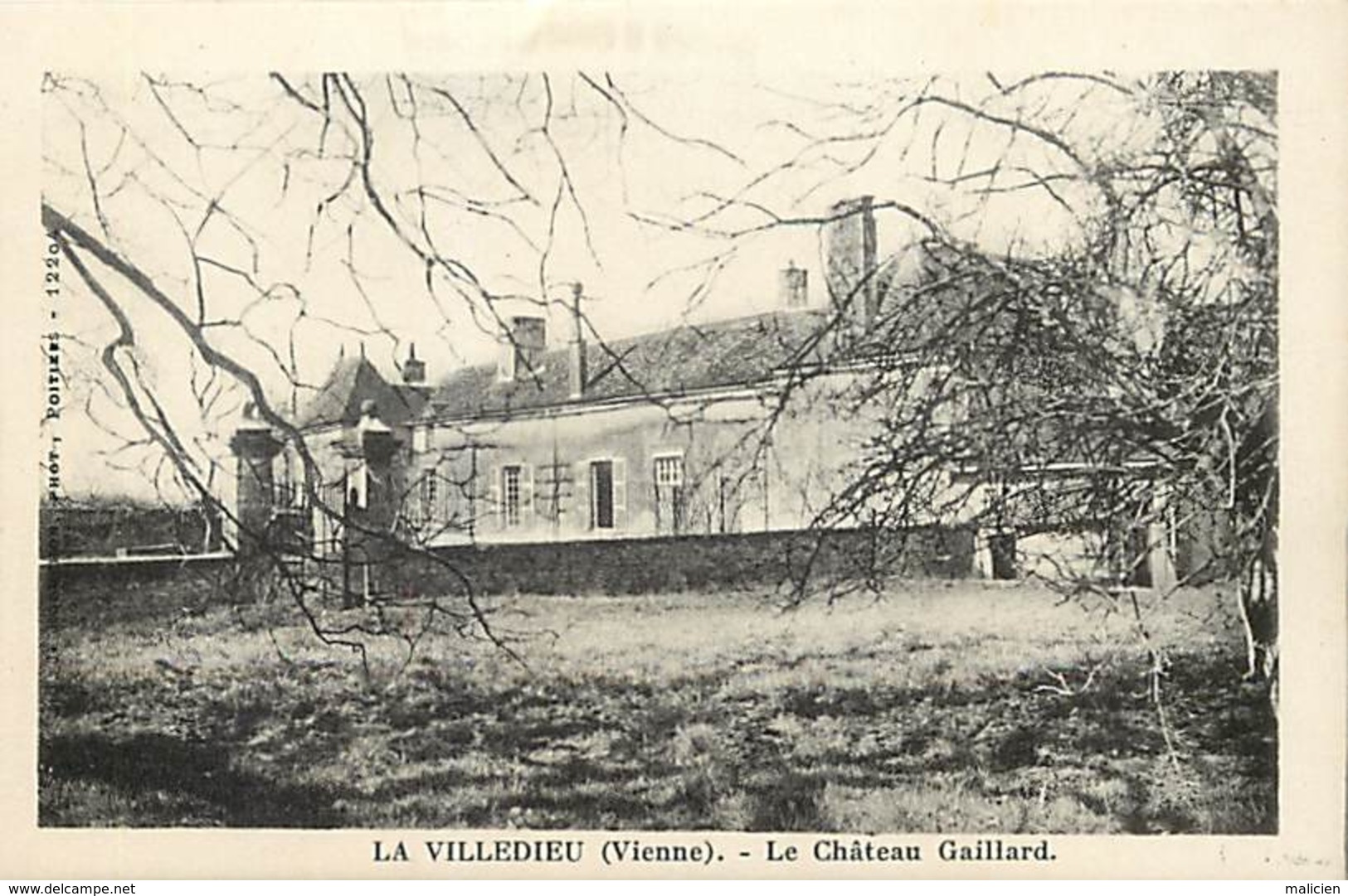 - vienne -ref-A488- la villedieu du clain - le chateau gaillard - chateaux - carte bon etat -