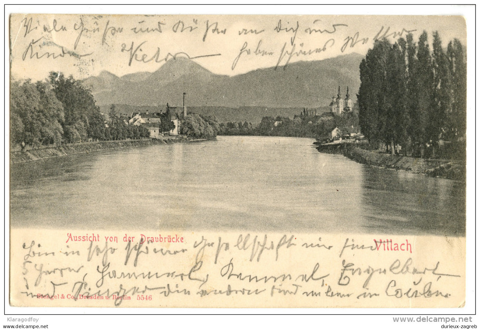 Villach old postcard travelled 1903 bb