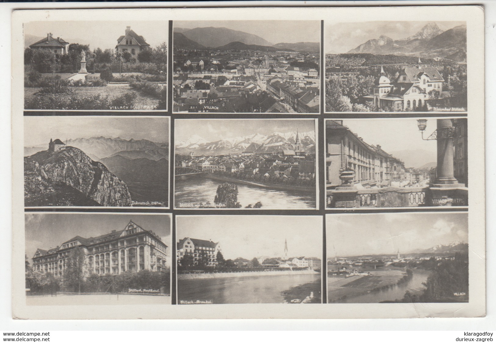 Villach old postcard travelled b181115