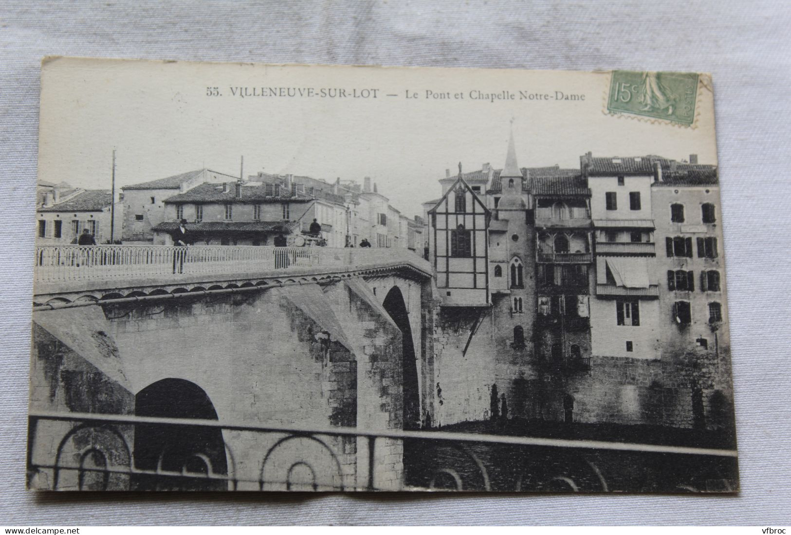 Villeneuve sur Lot, le pont et chapelle Notre Dame, Lot 47