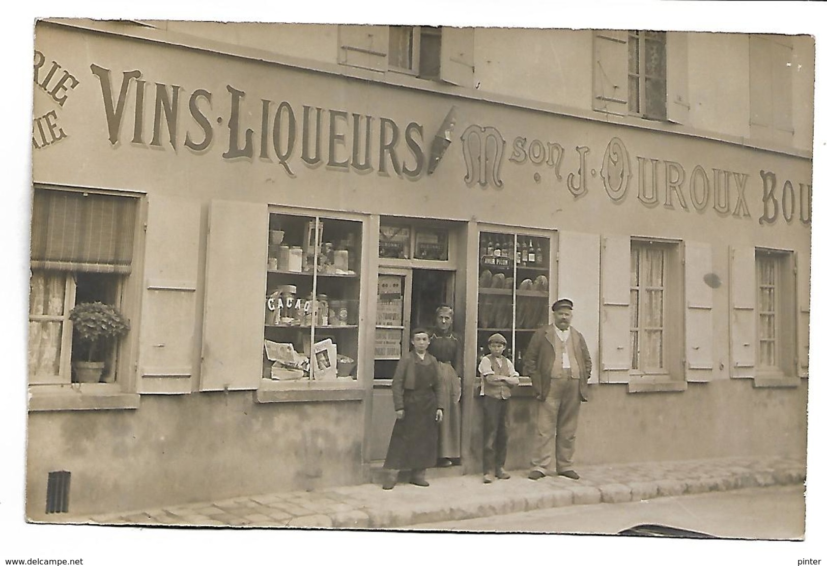 VILLENNES SUR SEINE - Devanture de Magasin - EPICERIE OUROUX - CARTE PHOTO