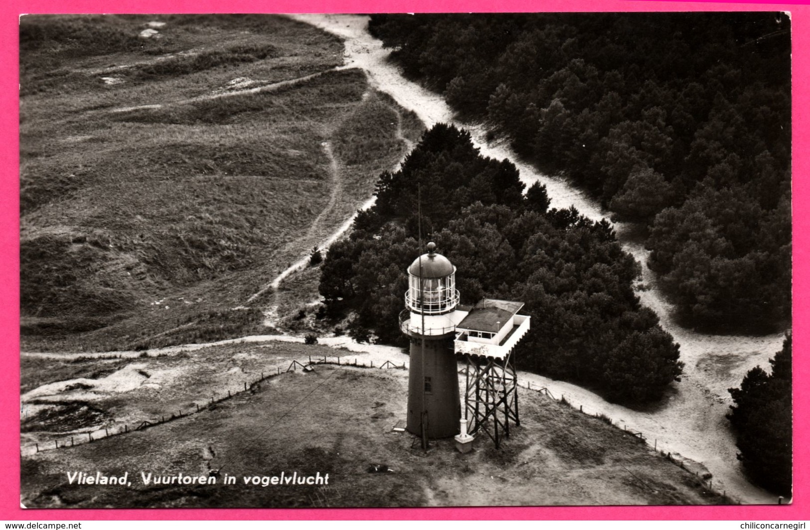 Vlieland - Vuurtoren in vogelvlucht - Phare - VAN LEER'S - KLM - 1965