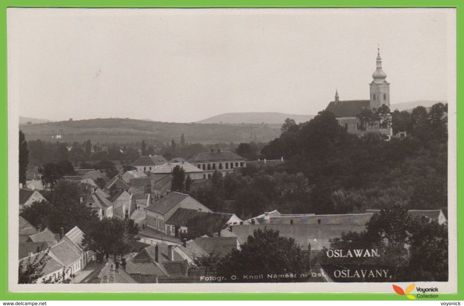 voyo OSLAWAN (OSLAVANY) City View Unused  Very Good Condition 1940s Fot. Knoll