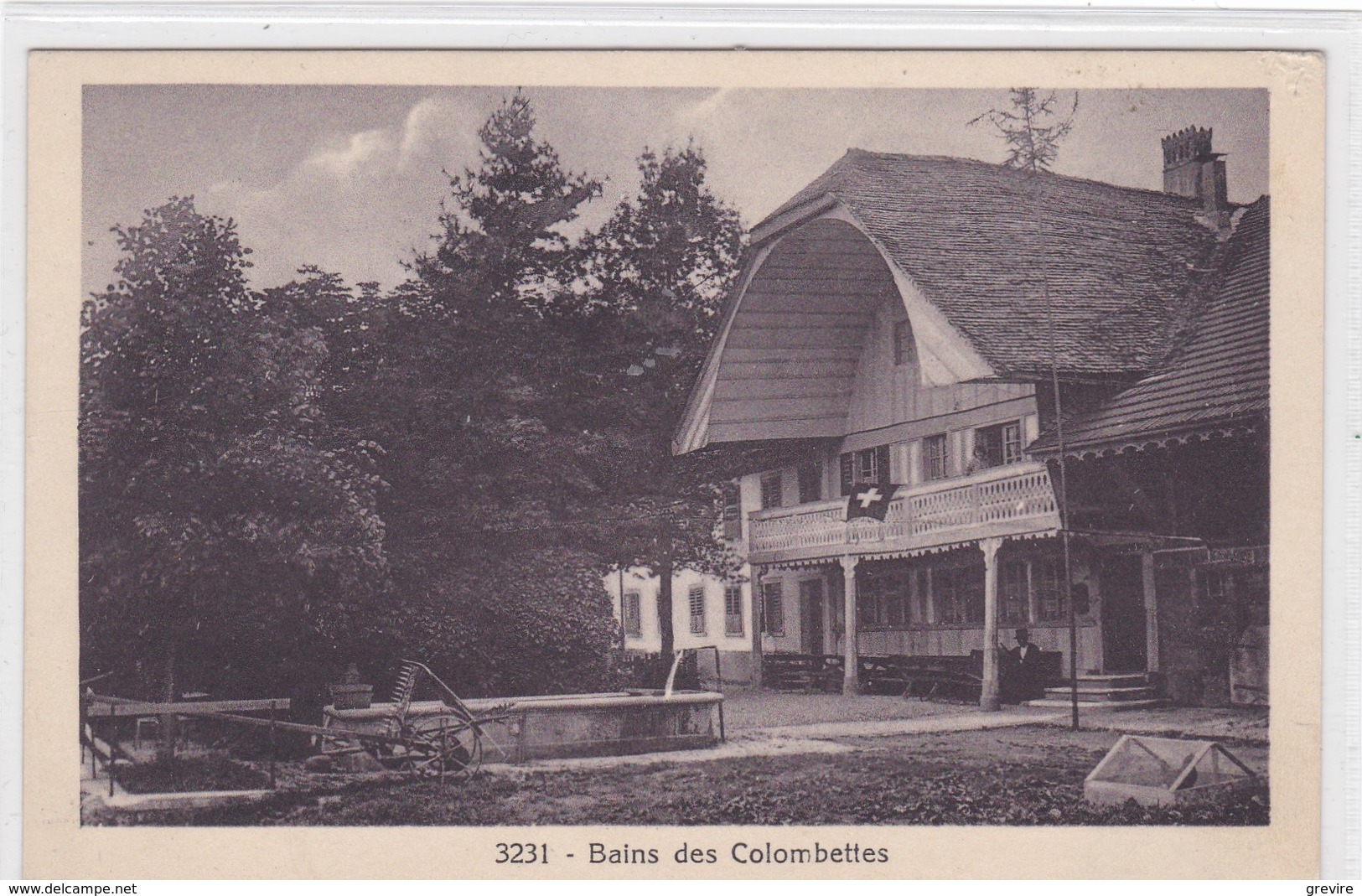 Vuadens, Bains des Colombettes. Ancienne faucheuse, cage à poule