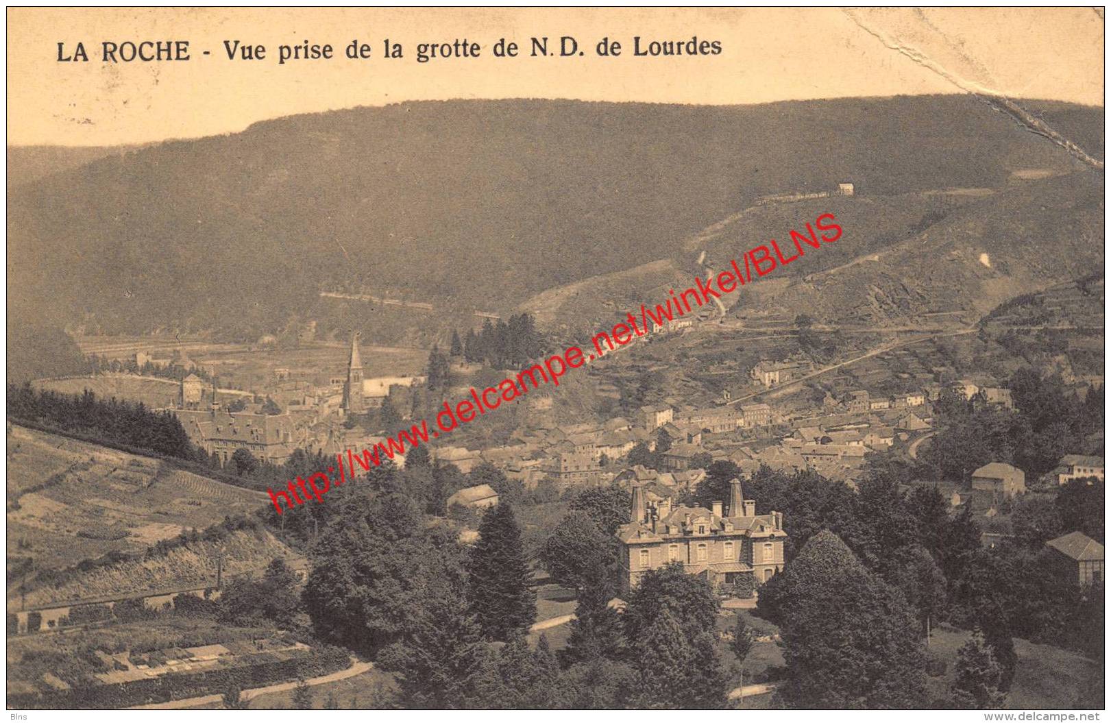 Vue prise de la grotte de N.D. De Lourdes - La-Roche-en-Ardenne