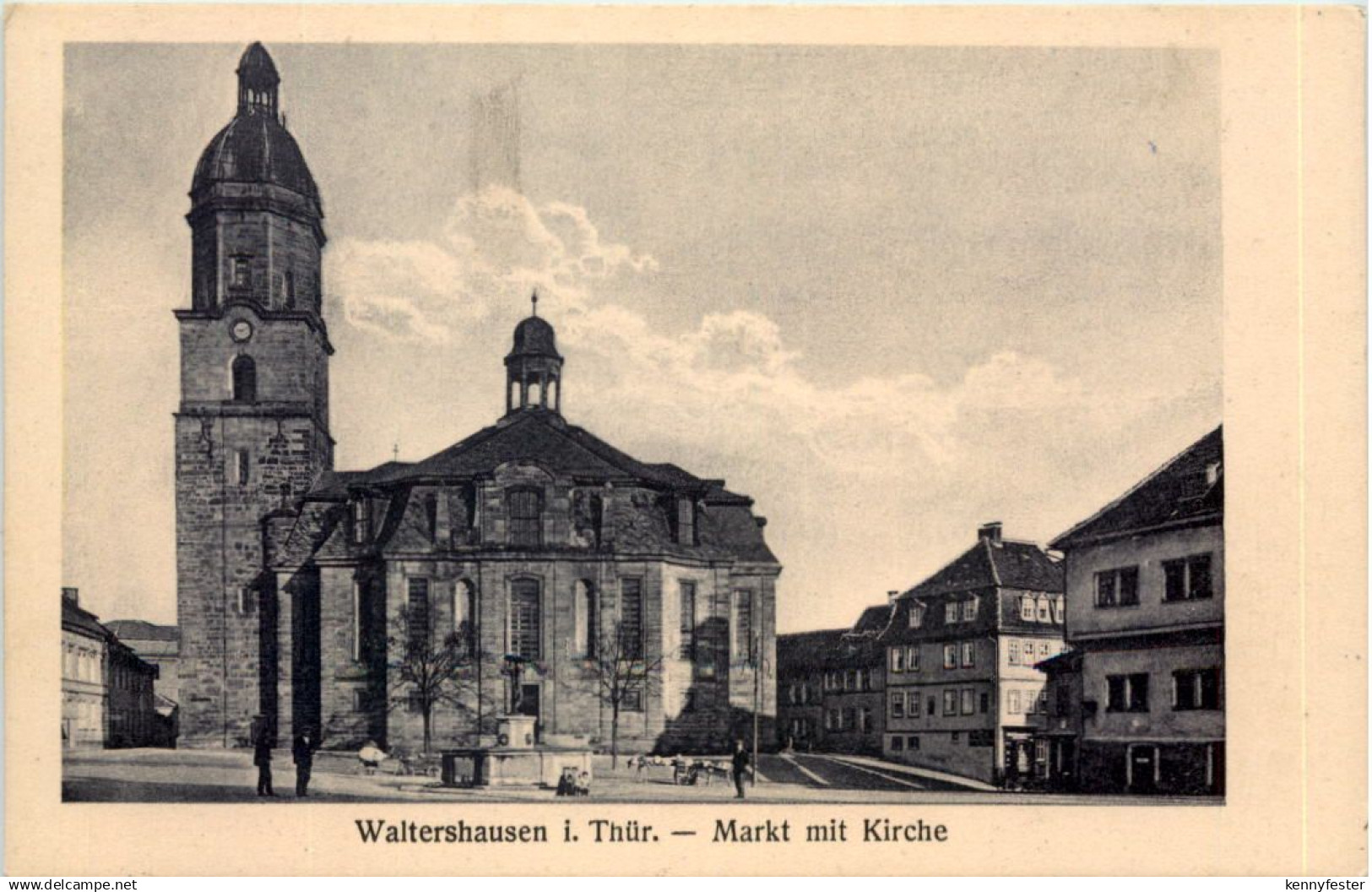 Waltershausen - Markt mit Kirche