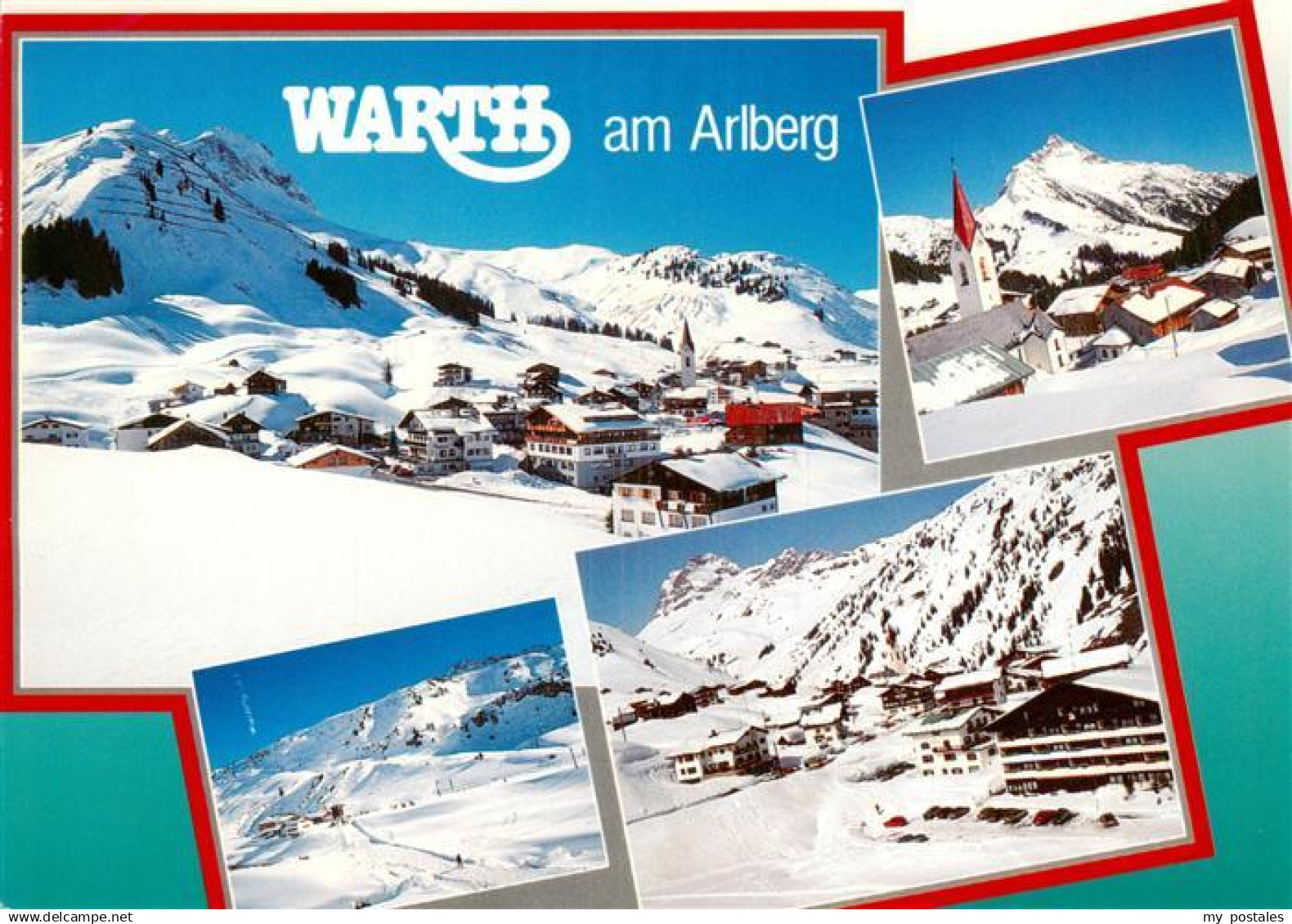 Warth Arlberg AT Panorama Kirche Ortspartien