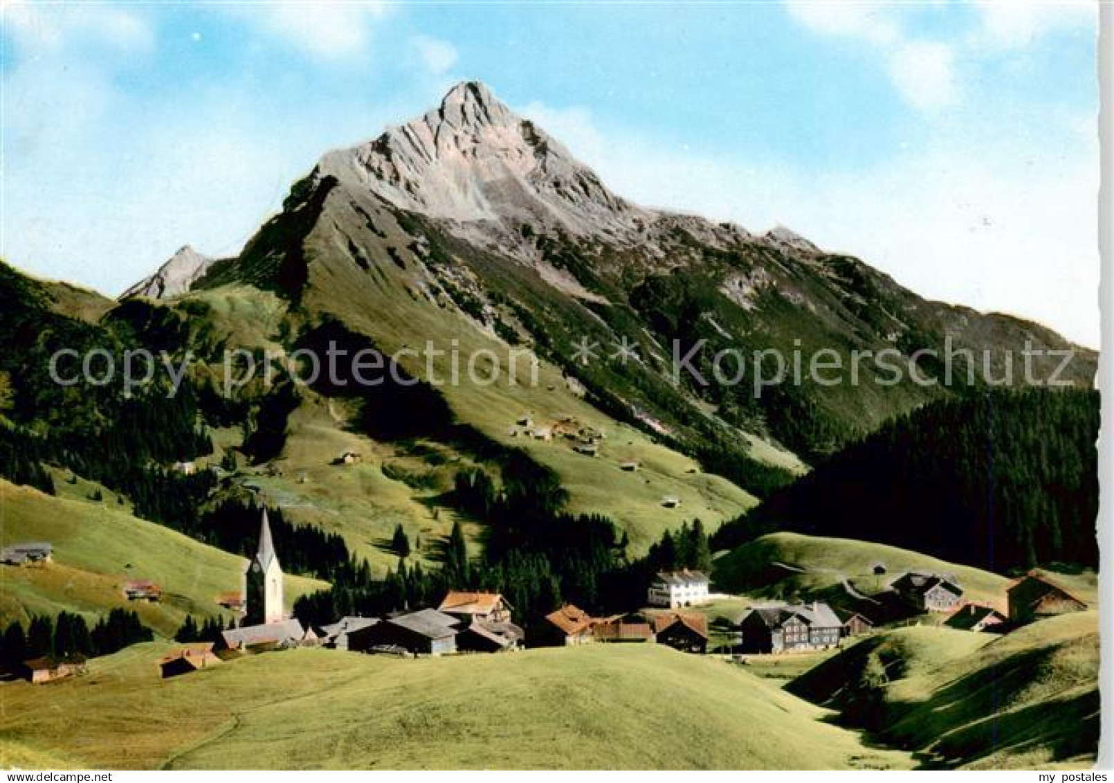 Warth Arlberg AT Panorama mit Biberkopf