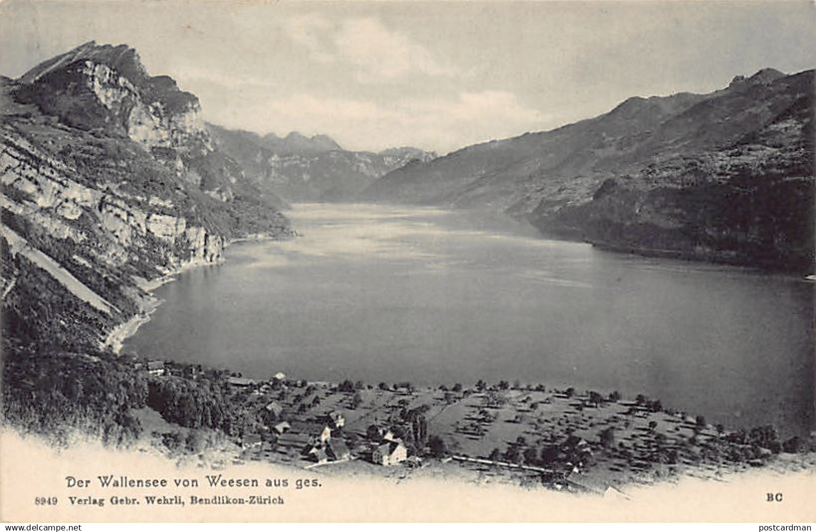 WEESEN (SG) Der Wallensee - Verlag Wehrli 8949