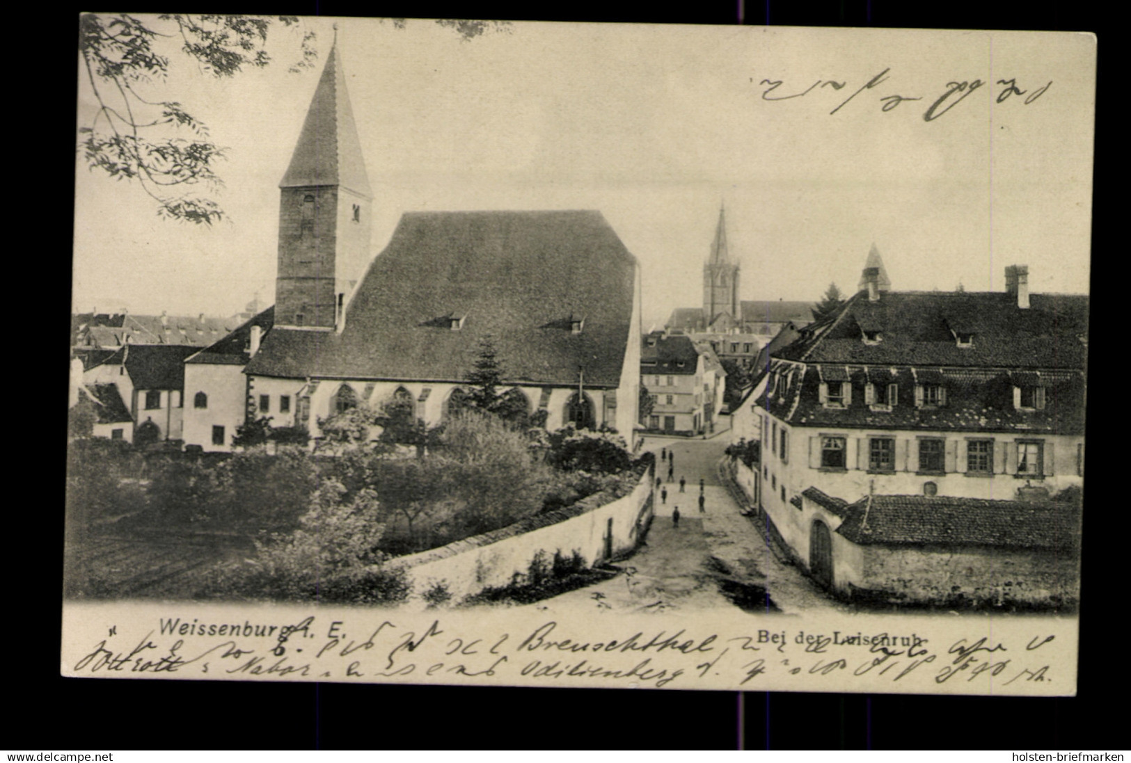 Weissenburg, Elsass, Ortsansicht bei der Luisenruh