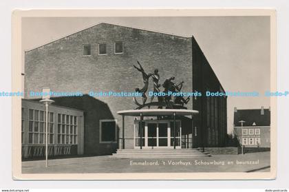 C017334 Emmeloord t Voorhuys. Schouwburg en Beurszaal. Boekhandel d Ailly. RP