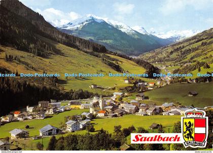 D024825 Saalbach. Sommerfrische Saalbach mit Zwolferkogel. Land Salzburg. Montan