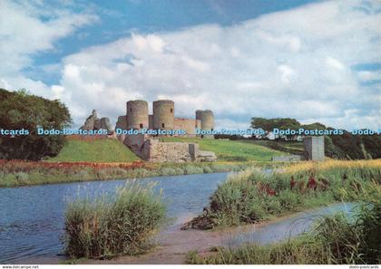 D046209 Flintshire. Rhuddlan Castle. From the West Across River Clwyd. Ministry