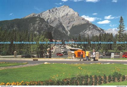 D059613 Canada. Spring in Banff. Looking Down Banff Ave. Towards Cascade Mountai