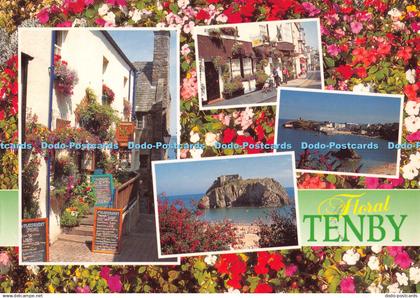 D063183 Floral Tenby. Pembrokeshire. Pembrokeshire Eye. Have Colourprint. Multi