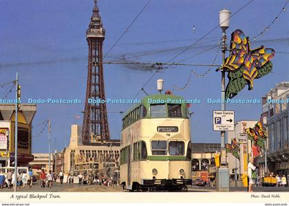 D063812 Blackpool. A Typical Blackpool Tram. John Hinde. David Noble. 1991