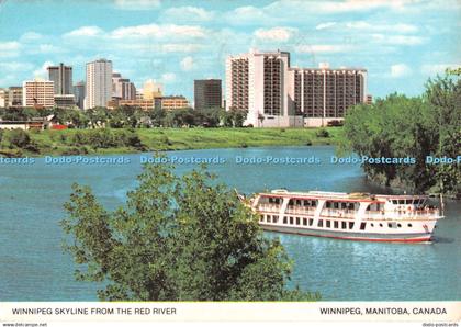 D102868 Winnipeg Skyline from Red River. Winnipeg. Manitoba. Canada. Henry Kalen