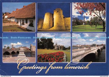 D103661 Greetings from Limerick. John Hinde. Multi View