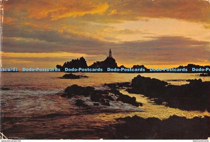 D105239 Jersey. Sunset at la Corbiere. 1969