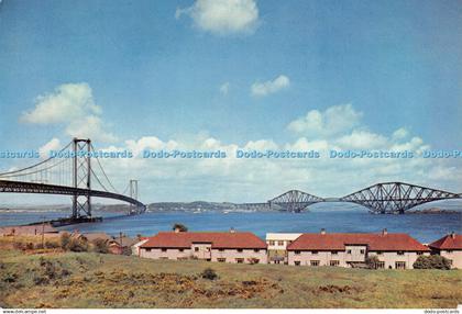 D110322 Forth Bridges from South Queensferry. West Lothian. Dixon