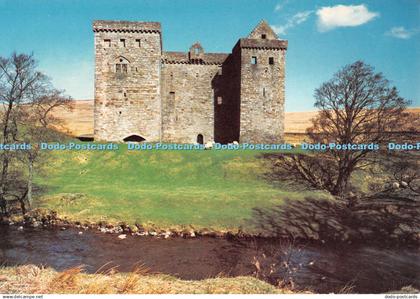 D114133 Roxburghshire. Hermitage Castle. South Front and Castle Entrance. Crown.