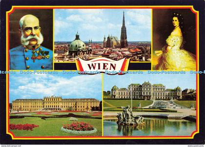 D144947 Wien. Ubersicht. Schloss Schonbrunn. Schloss Belvedere. Richard Pietsch.