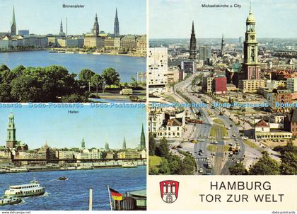 D169327 Hamburg Tor Zur Welt. Hafen. Multi View