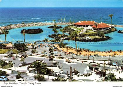 D172688 Canary Islands. Lago Martianez. Tenerife. John Hinde. Perez Zamora