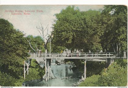 PC11155 Bridge Scene. Lincoln Park. Lincoln. Nebr