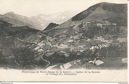 PC34264 Pelerinage de Notre Dame de la Salette. Eglise de la Salette et Village