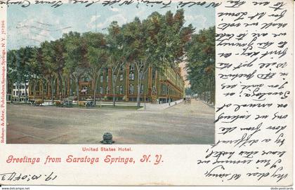 PC37208 Greetings from Saratoga Springs. N. Y. Robson and Adee. No 266. 1904. B.