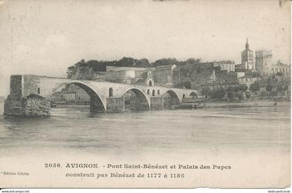 PC40335 Avignon. Pont Saint Benezet et Palais des Papes Construit par Benezet. G