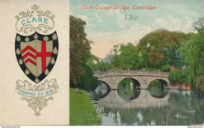 PC45546 Clare College Bridge. Cambridge. Valentine