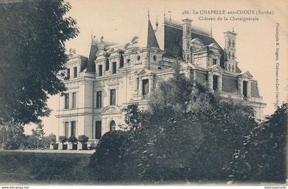 PC52239 La Chapelle aux Choux. Chateau de la Chataigneraie. E. Huguet. No 486