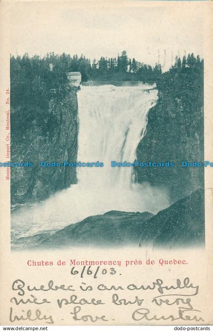 R013814 Chutes de Montmorency pres de Quebec. Montreal Import. 1903. B. Hopkins