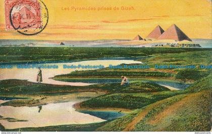 R021336 Les Pyramides prises de Gizeh. 1914